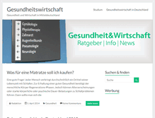 Tablet Screenshot of gesundheitswirtschaft-mitte.de